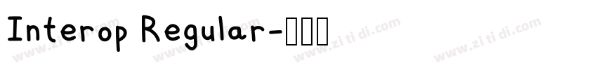 Interop Regular字体转换